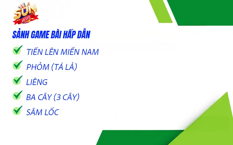 Sảnh game bài hấp dẫn 